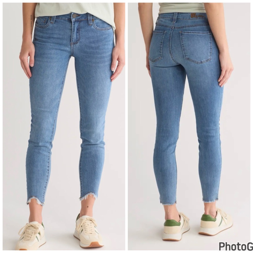 Kut from the Kloth Carlo Ankle Skinny Jeans Size 10 Women’s Blue Raw Hem